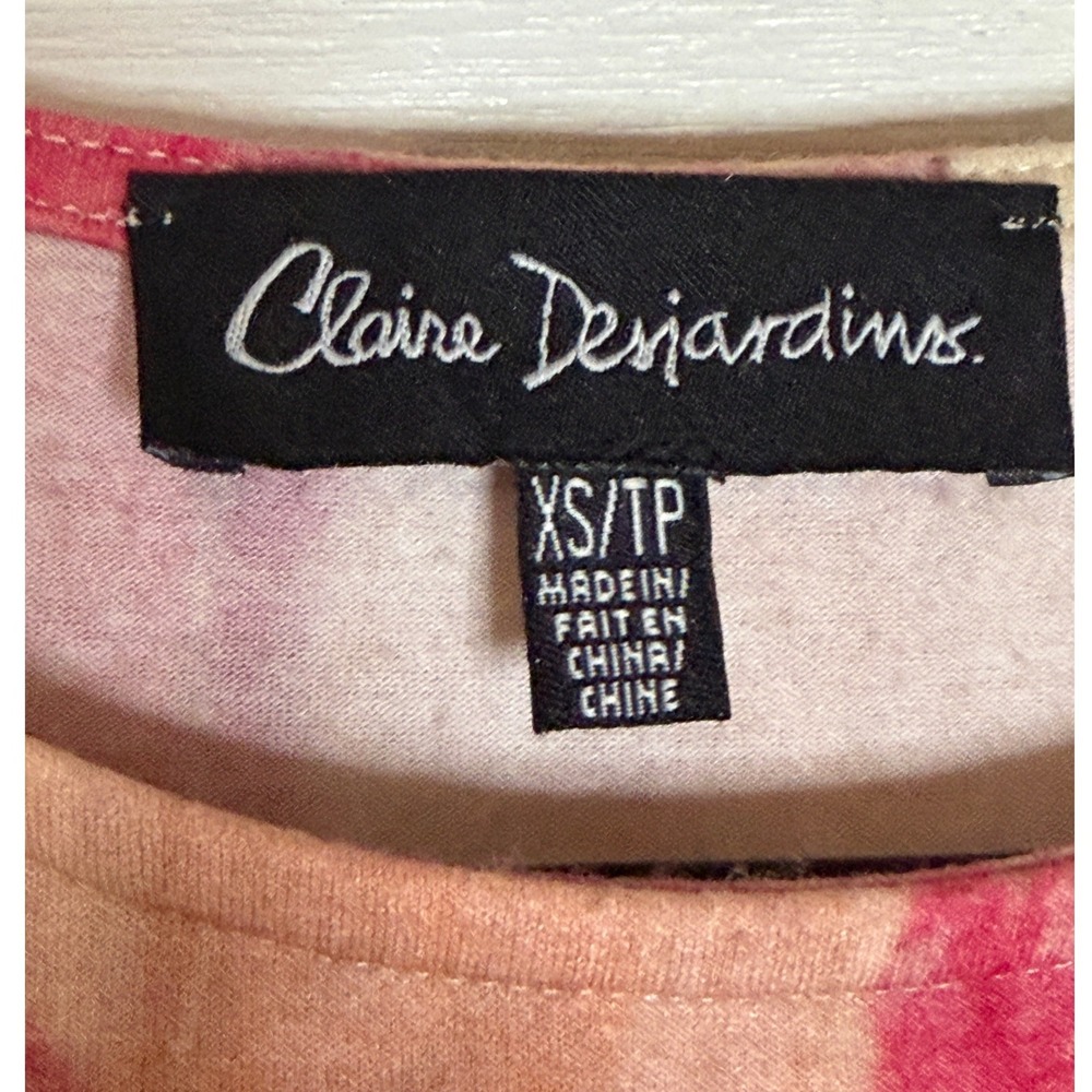 Claire Desjardins Abstract Print Top Tunic 3/4 Sleeve‎ Women XS - Picture 4 of 11